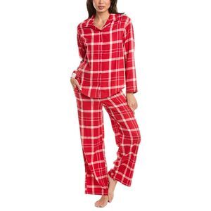 Florence By Mills Womens  2Pc Flannel Pajama Set, Red